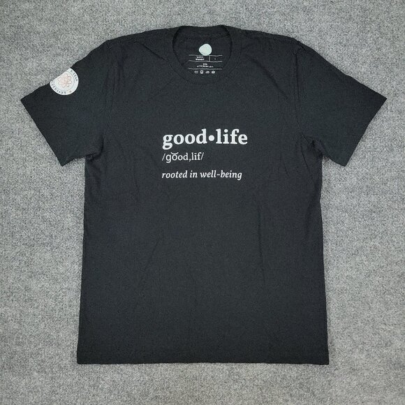 Unknown Brand Other - Good Life Shirt Men's Large Black Definition Graphic Tee Crew Neck Short Sleeve